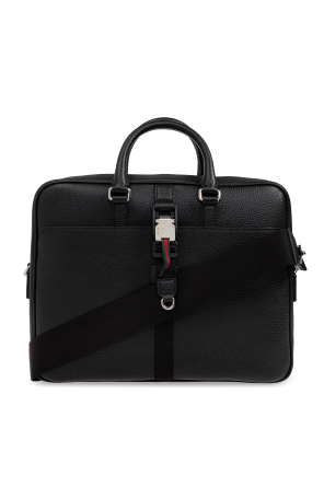 Black Briefcase with shoulder strap FERRAGAMO - Vitkac AS